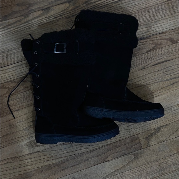 BearPaw Shoes - BearPaw Black Winter Boots with Buckle Detail